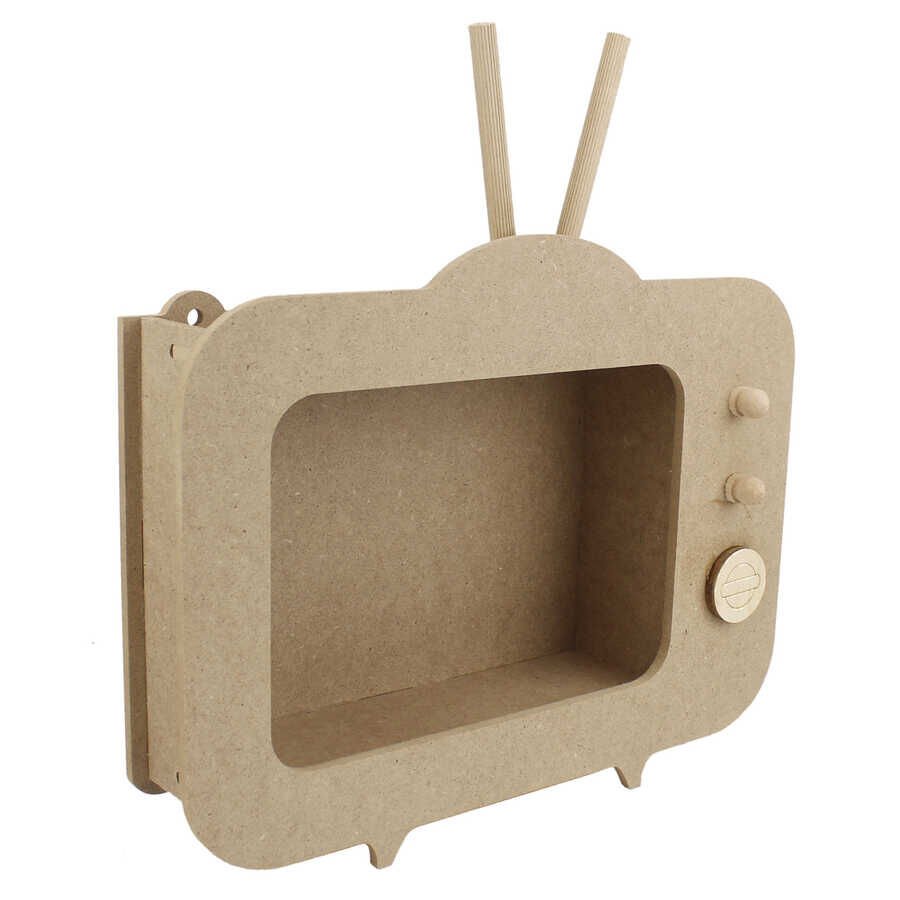 Okutan Ahşap Küçük Televizyon