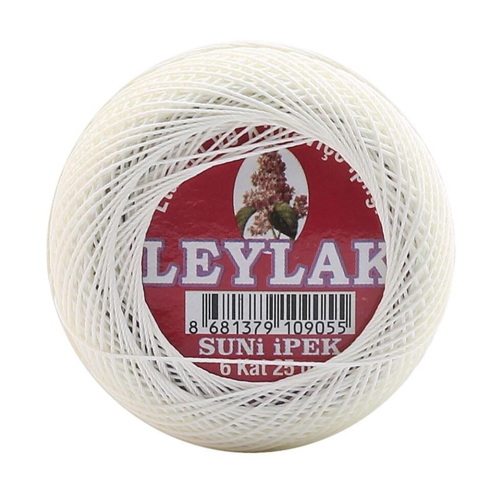 Elif Leylak Etamin ve Kanaviçe İpliği Beyaz 4644