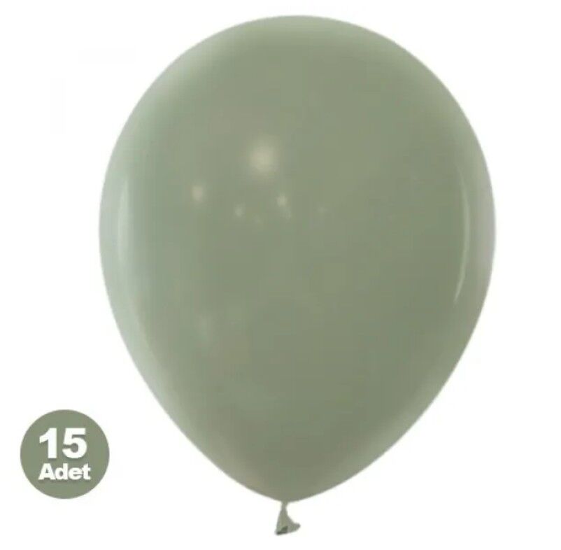 Balon 12'' Küf Yeşili 15 Li    