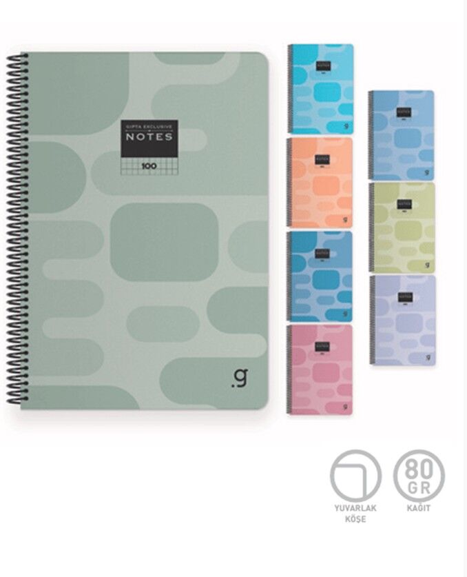 Gıpta Ex Notes Spiralli Pp Kapak Defter A4 80 Yaprak Kareli