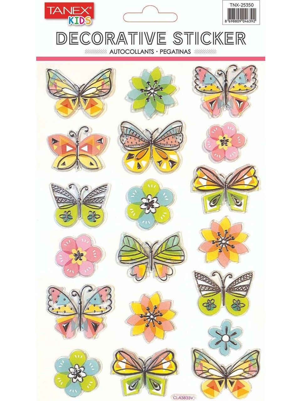 Tanex Tnx-25350 Sevimli Kelebek Serisi Puffy Etiket