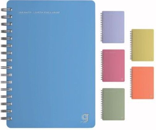 Gıpta Gravıty Spiralli Pp Kapak Defter 17x24 100 Yaprak Kareli