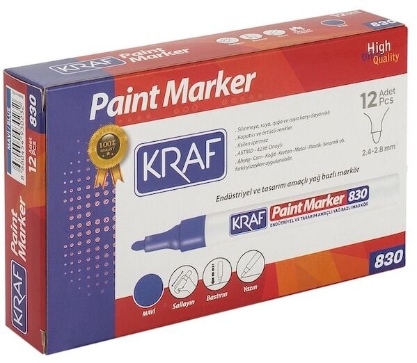 Kraf Paint Markör 830 Mavi