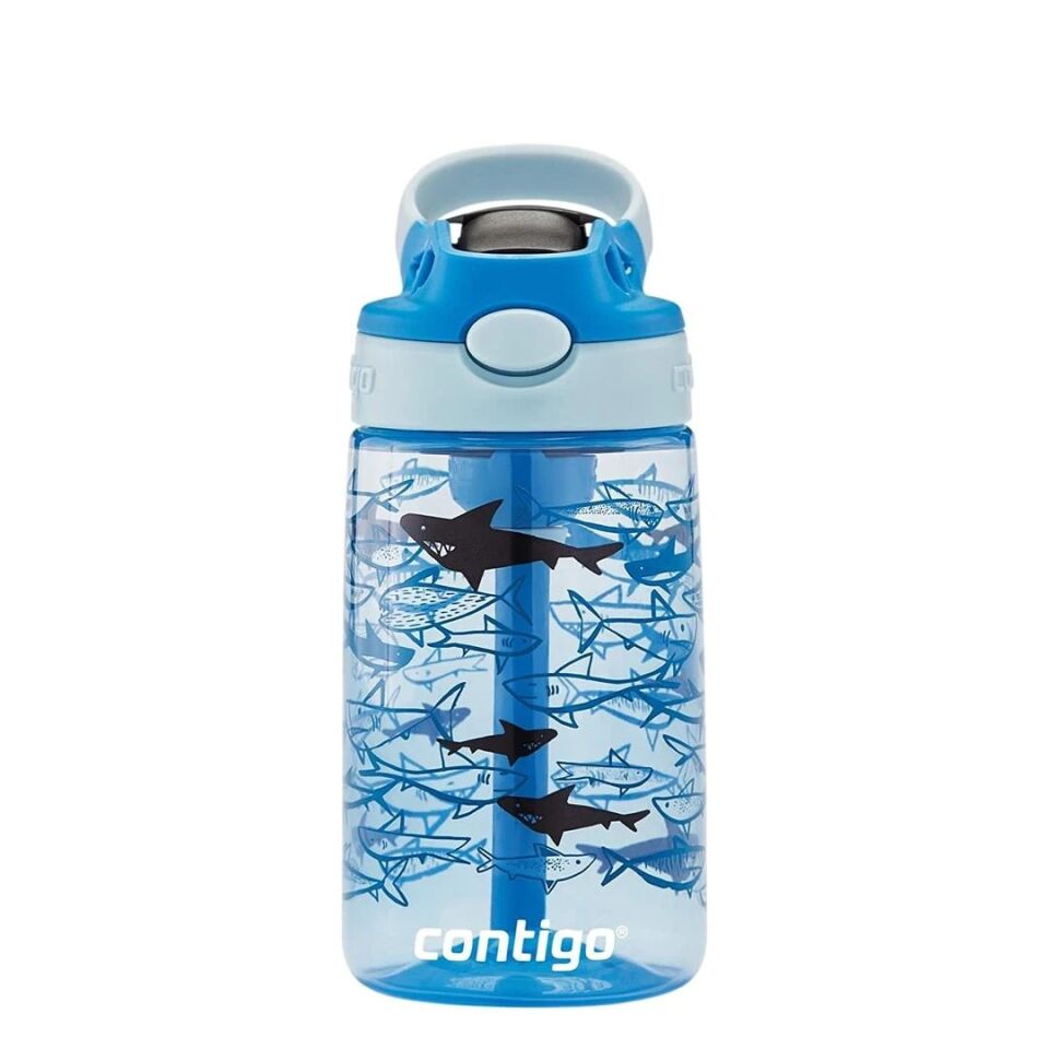 Contigo Gizmo Flip Pro Sharks Tritan Çocuk Suluğu 420 Ml Açik Mavi