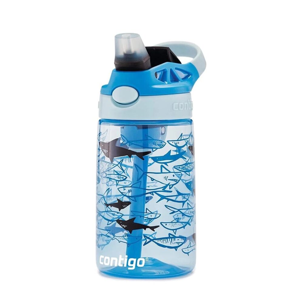 Contigo Gizmo Flip Pro Sharks Tritan Çocuk Suluğu 420 Ml Açik Mavi