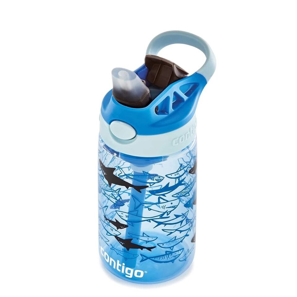 Contigo Gizmo Flip Pro Sharks Tritan Çocuk Suluğu 420 Ml Açik Mavi