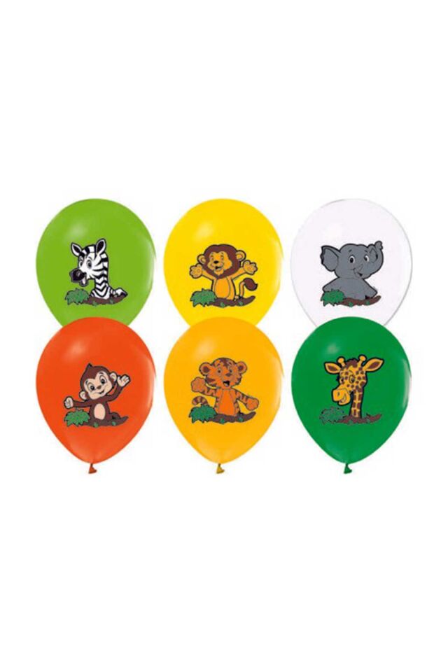Balon 12'' Safari Baskılı 8 Li    