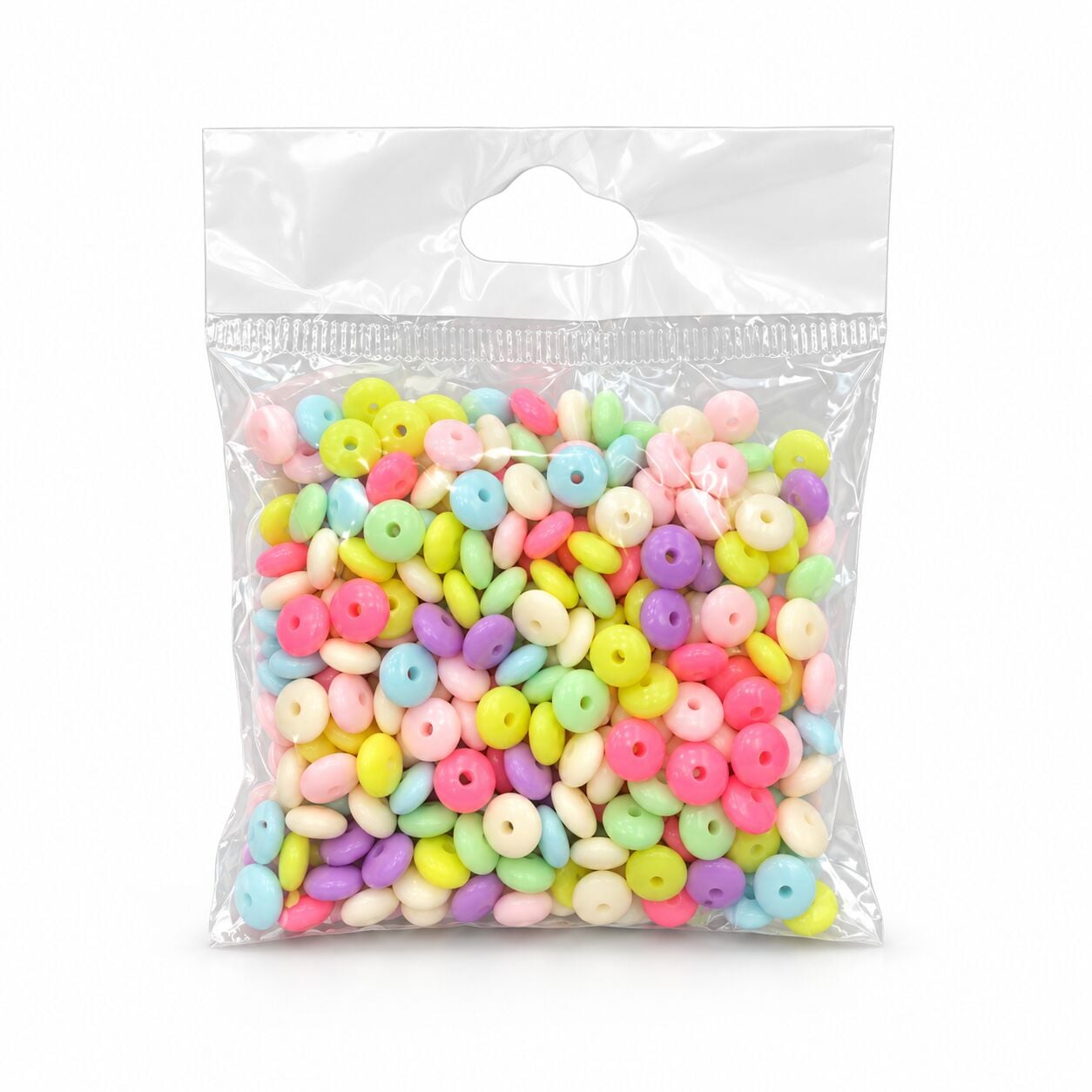 Damla Karışık Renk Plastik Elips Boncuk 50 Gr