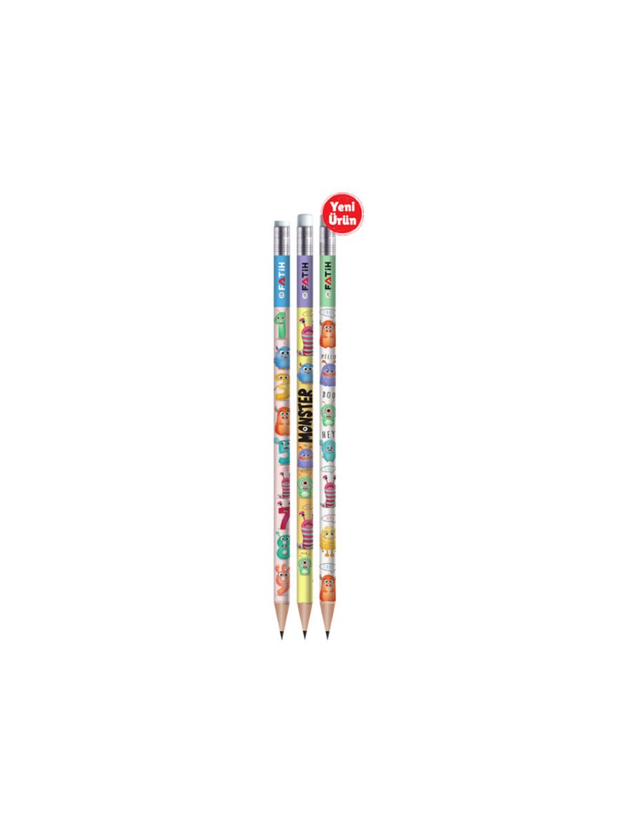 Fatih Monster Silgili Kurşun Kalem