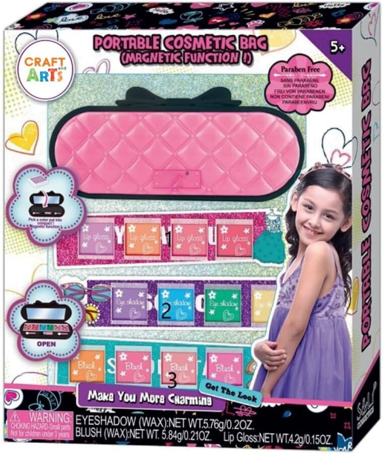 Craft And Arts Makyaj Seti Taşınabilir Kozmetik Çanta S22360