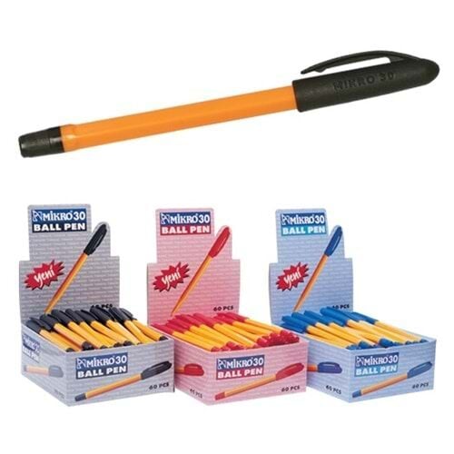İPTALMikro M-30 Tükenmez Kalem Siyah 60 Lı Paket