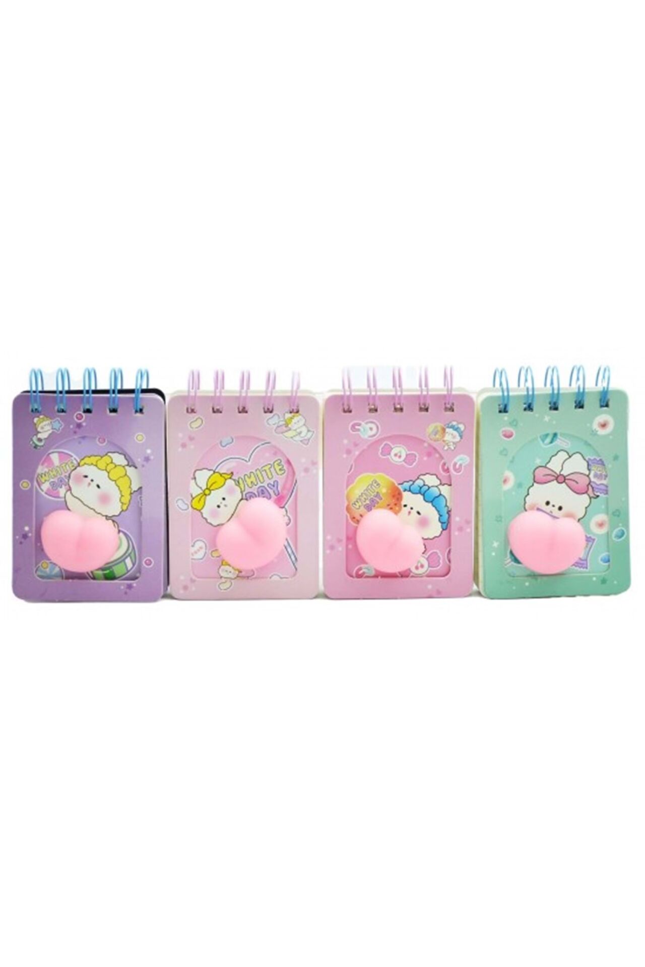 Taros Unick Color Tavşan Kalpli Spiralli Not Defteri