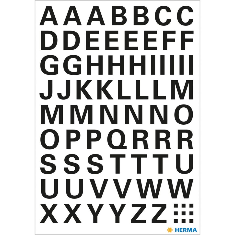 Herma Vario Harf Etiket A-Z 10 Mm Siyah