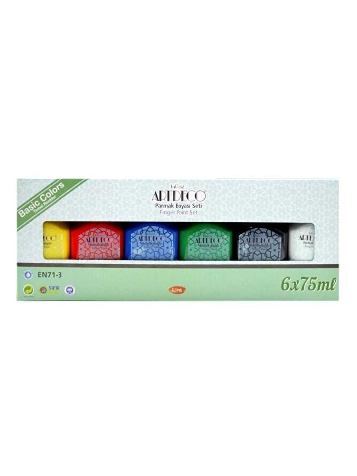 Artdeco Parmak Boya 6x75 Ml Temel Renkler