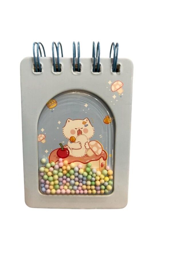 Taros Unick Color Boncuklu Kedi Spiralli Not Defteri