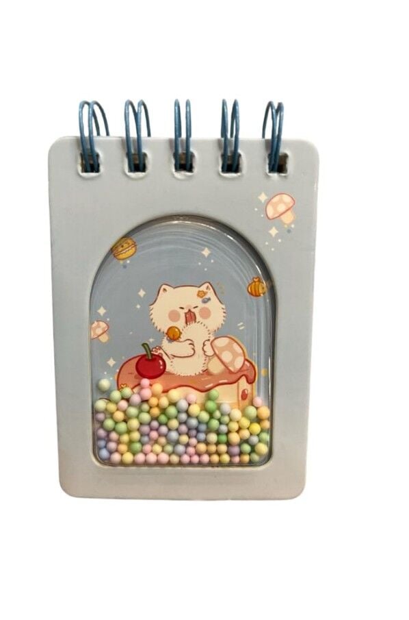 Taros Unick Color Boncuklu Kedi Spiralli Not Defteri