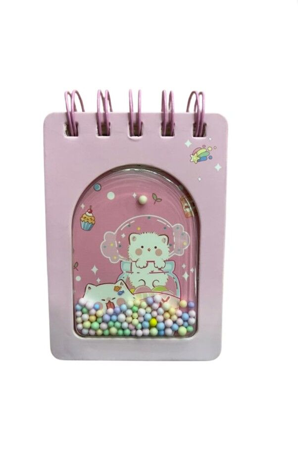 Taros Unick Color Boncuklu Kedi Spiralli Not Defteri