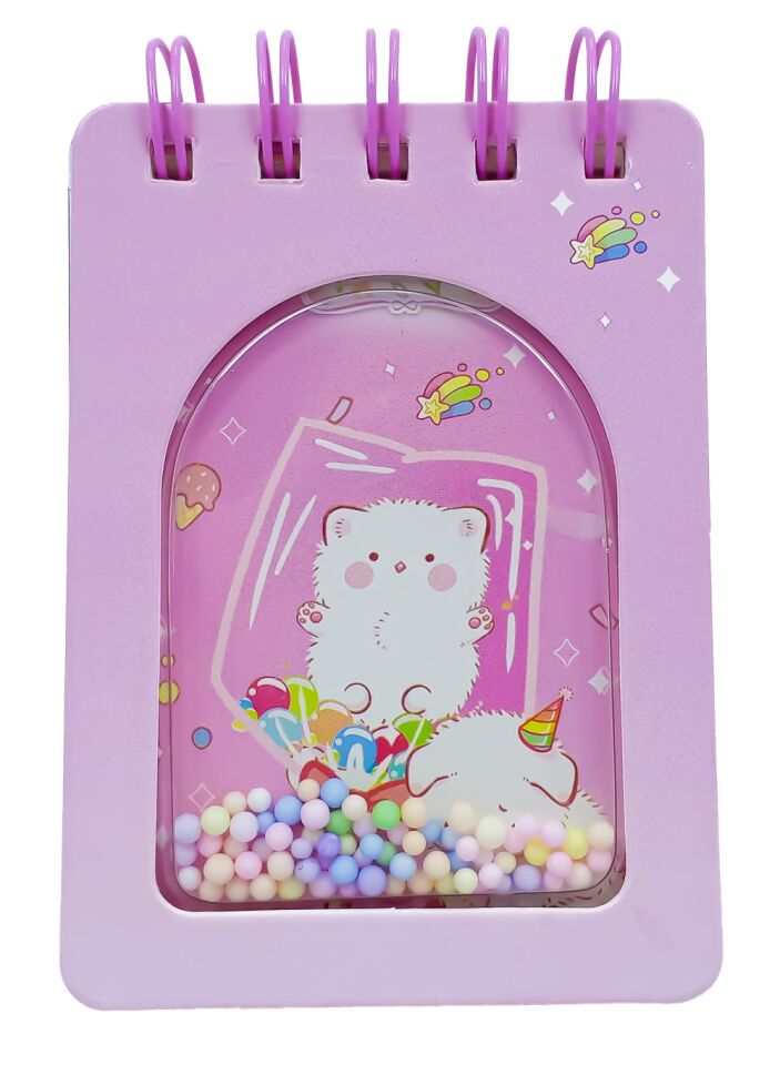 Taros Unick Color Boncuklu Kedi Spiralli Not Defteri