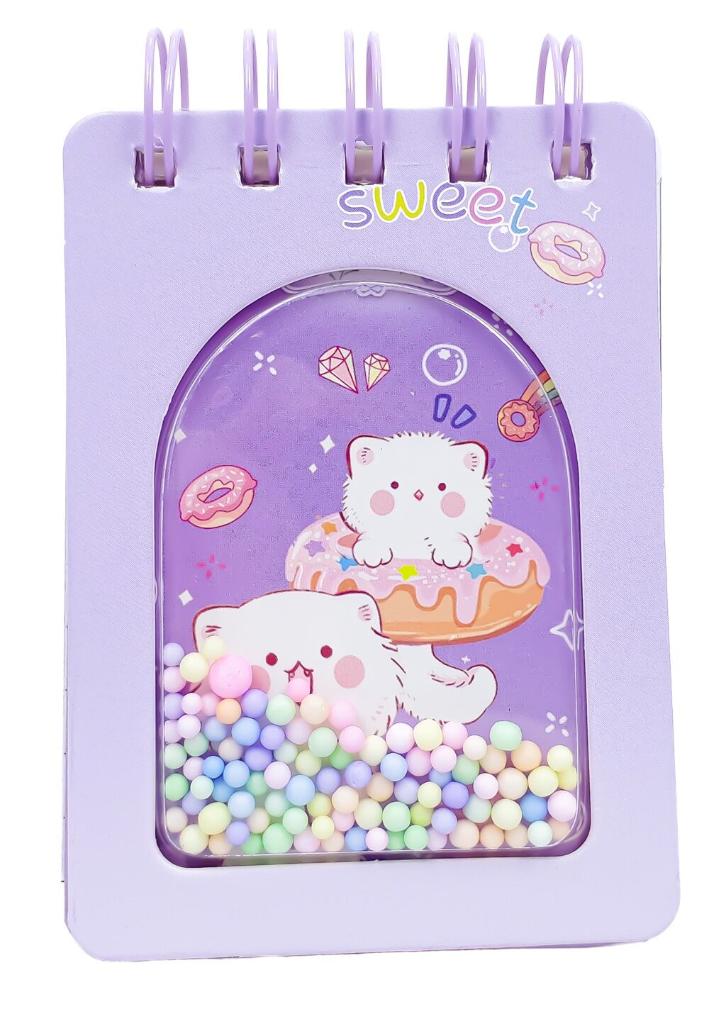 Taros Unick Color Boncuklu Kedi Spiralli Not Defteri