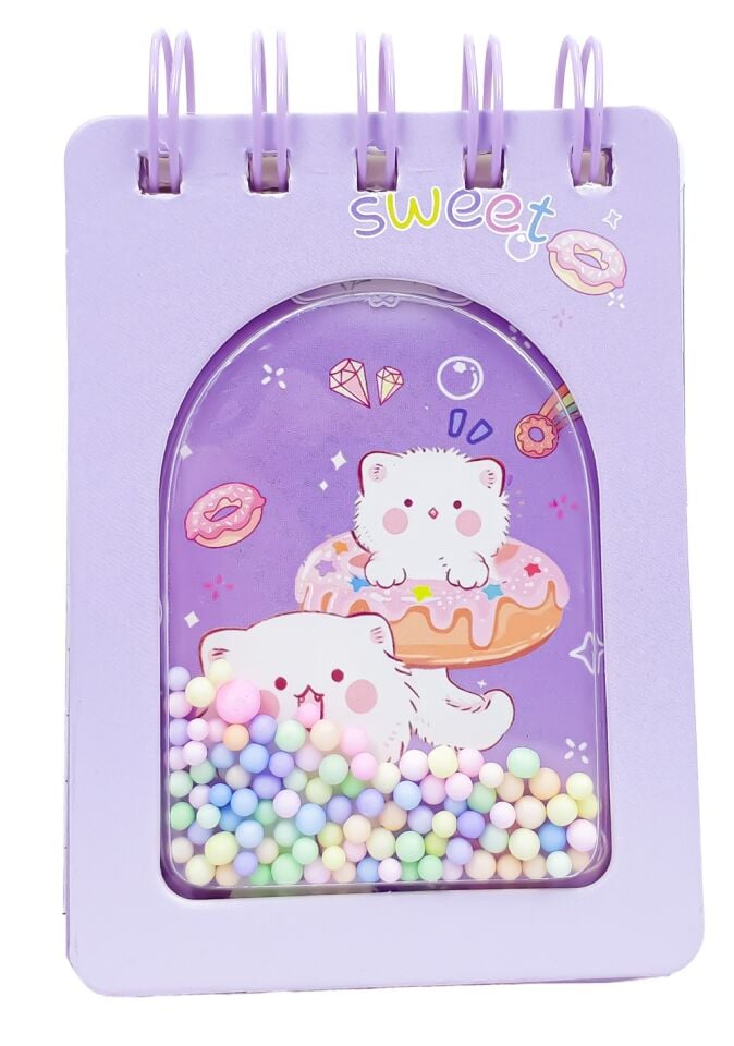 Taros Unick Color Boncuklu Kedi Spiralli Not Defteri