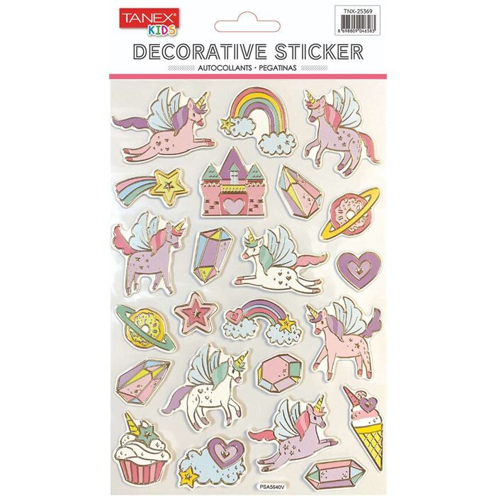 Tanex Tnx-25369 Yaldızlı Unicorn Serisi Puffy Etiket