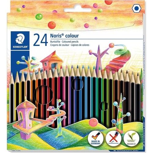 Staedtler 185 C24 Noris Color Kuru Boya Kalemi 24 Lü