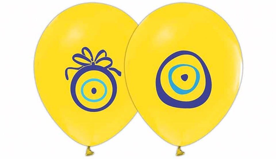Balonevi Balon 12'' Sarı Nazar 100 Lü Paket