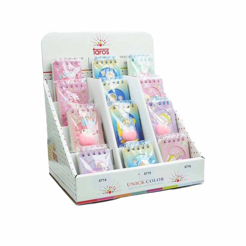 Taros Unick Color Boncuklu Ayıcık Spiralli Not Defteri