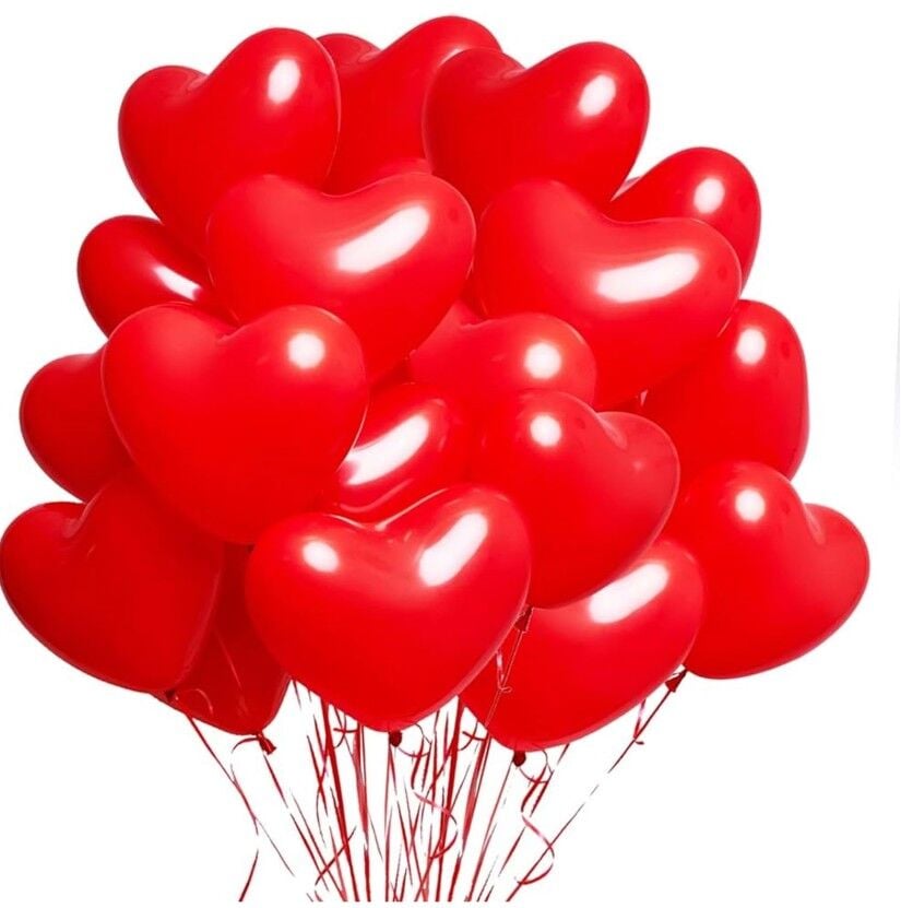 Balonevi Balon 12'' Kırmızı Kalp 100 Lü
