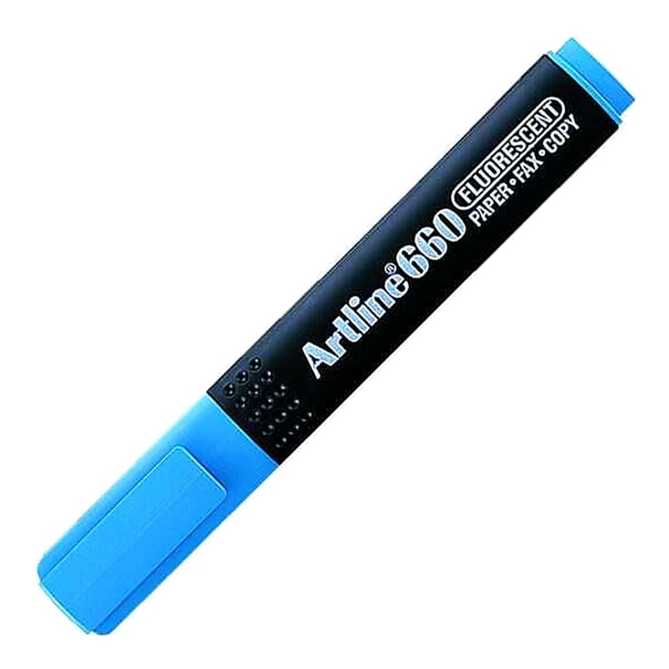 Artline 660 Fosforlu Kalem Kesik Uç 1,0-4,0 Mm Açık Mavi