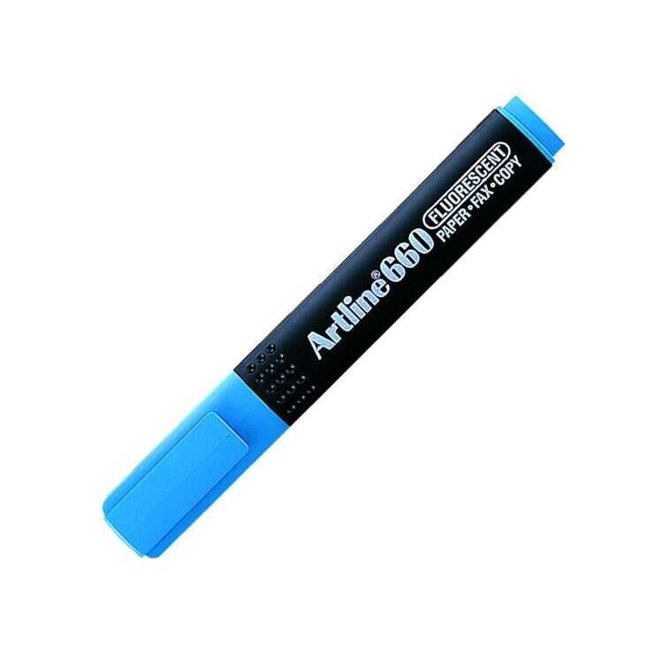 Artline 660 Fosforlu Kalem Kesik Uç 1,0-4,0 Mm Açık Mavi