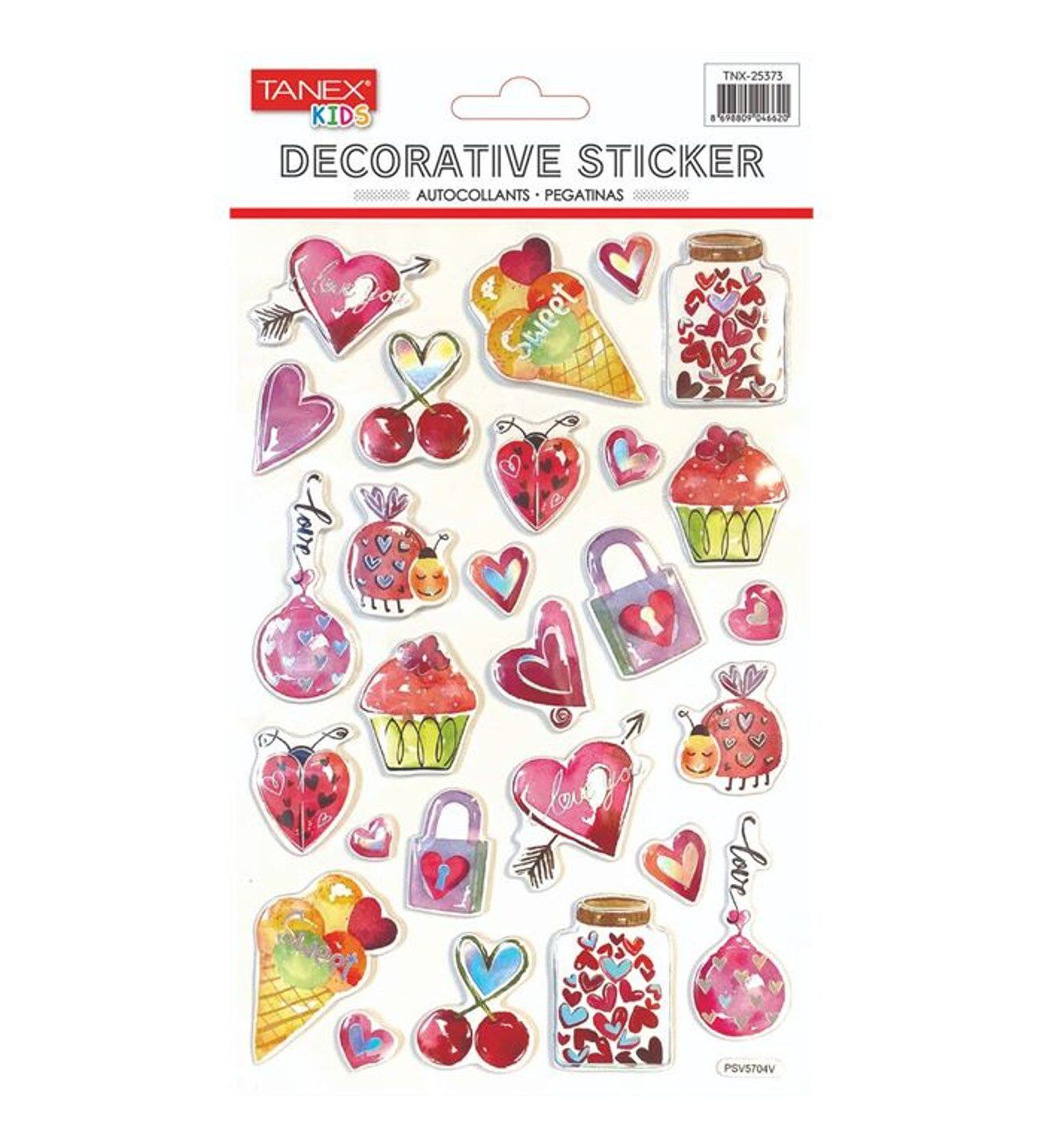 Tanex Tnx-25373 Kalp Serisi Puffy Etiket