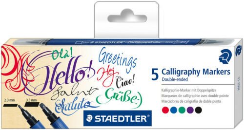 Staedtler 3002 C5 Çift Uçlu Kaligrafi Kalemi 3.5-2.0 Mm 5 Li