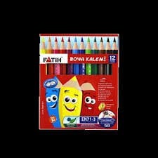 Fatih Kuru Boya Kalemi 12 Renk Yarım Boy