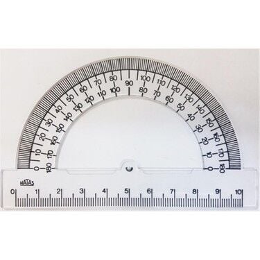 Hatas Plastik Minkale Yarım Daire Derece 10 Cm
