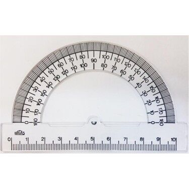 Hatas Plastik Minkale Yarım Daire Derece 10 Cm