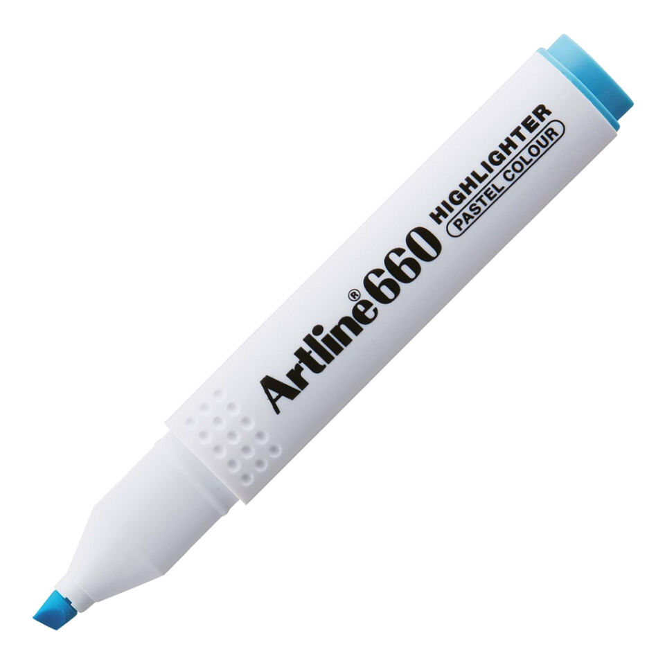 Artline 660 Fosforlu Kalem Kesik Uç 1,0-4,0 Mm Pastel Blue