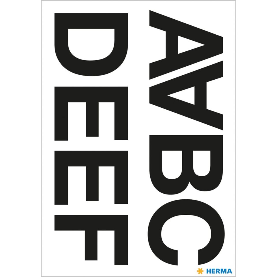Herma Vario Harf Etiket A-N 33 Mm Siyah