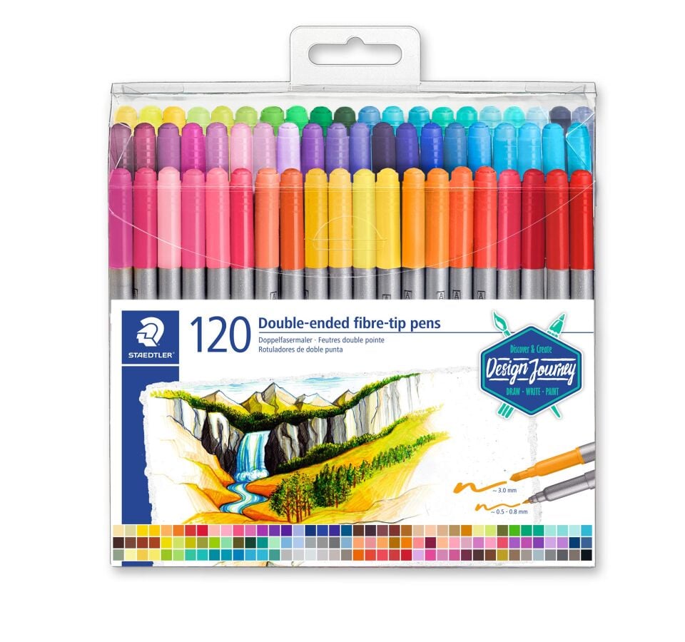 Staedtler 3200 Tb120 Çift Taraflı Keçeli Kalem 3.0-0.8 Mm 120 Li