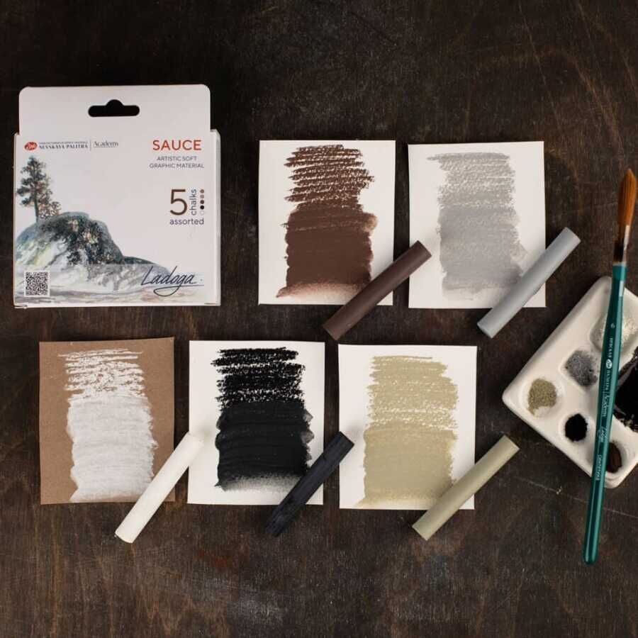 Güven Art St.Petersburg Ladoga Grafik Çizim Tebeşiri Sauce 5 Renk 2711422303