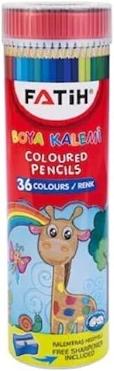 Fatih Kuru Boya Kalemi Tüplü 36 Renk Tam Boy