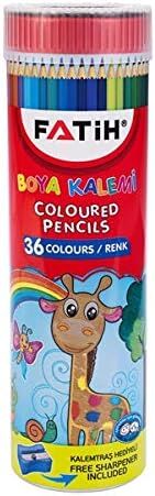 Fatih Kuru Boya Kalemi Tüplü 36 Renk Tam Boy