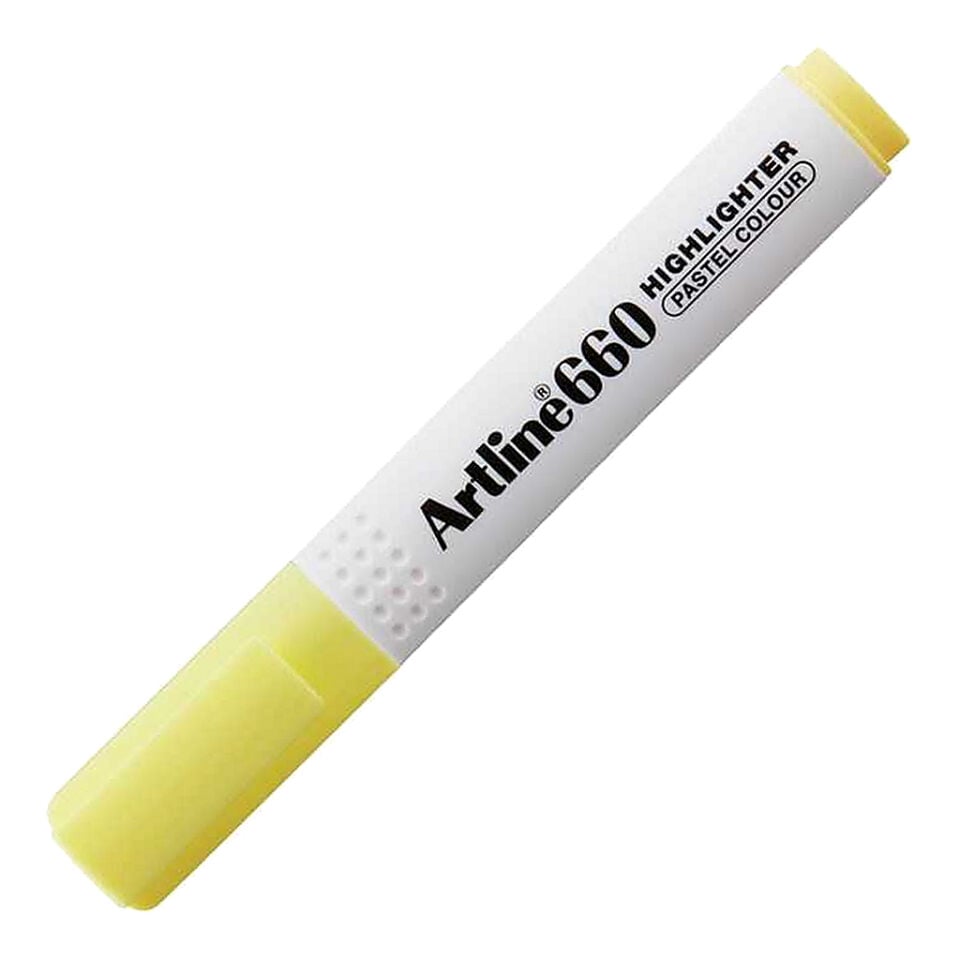 Artline 660 Fosforlu Kalem Kesik Uç 1,0-4,0 Mm Pastel Yellow