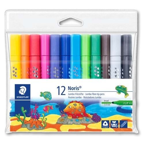 Staedtler 328-B Wp12 Noris Jumbo Üçgen Keçeli Kalem 3.0 Mm 12 Li