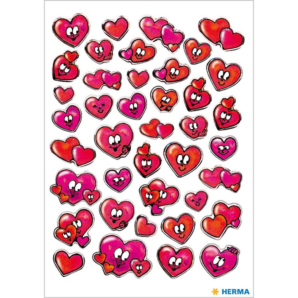 Herma Magic Etiket Stone Kalp Gözler