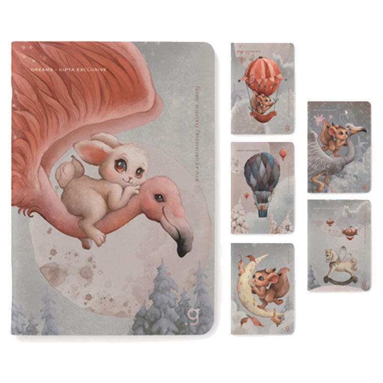 Gıpta Dreams Tel Dikiş Karton Kapak Defter A4 60 Yaprak Çizgili