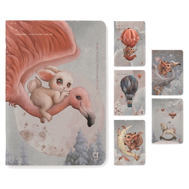 Gıpta Dreams Tel Dikiş Karton Kapak Defter A4 60 Yaprak Çizgili