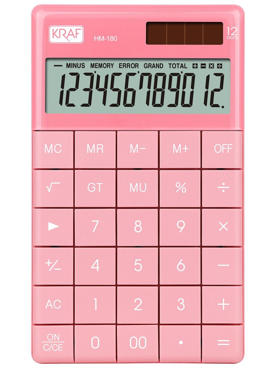 Kraf Hesap Makinesi Masaüstü 12 Hane Hm-180 Pk Pembe