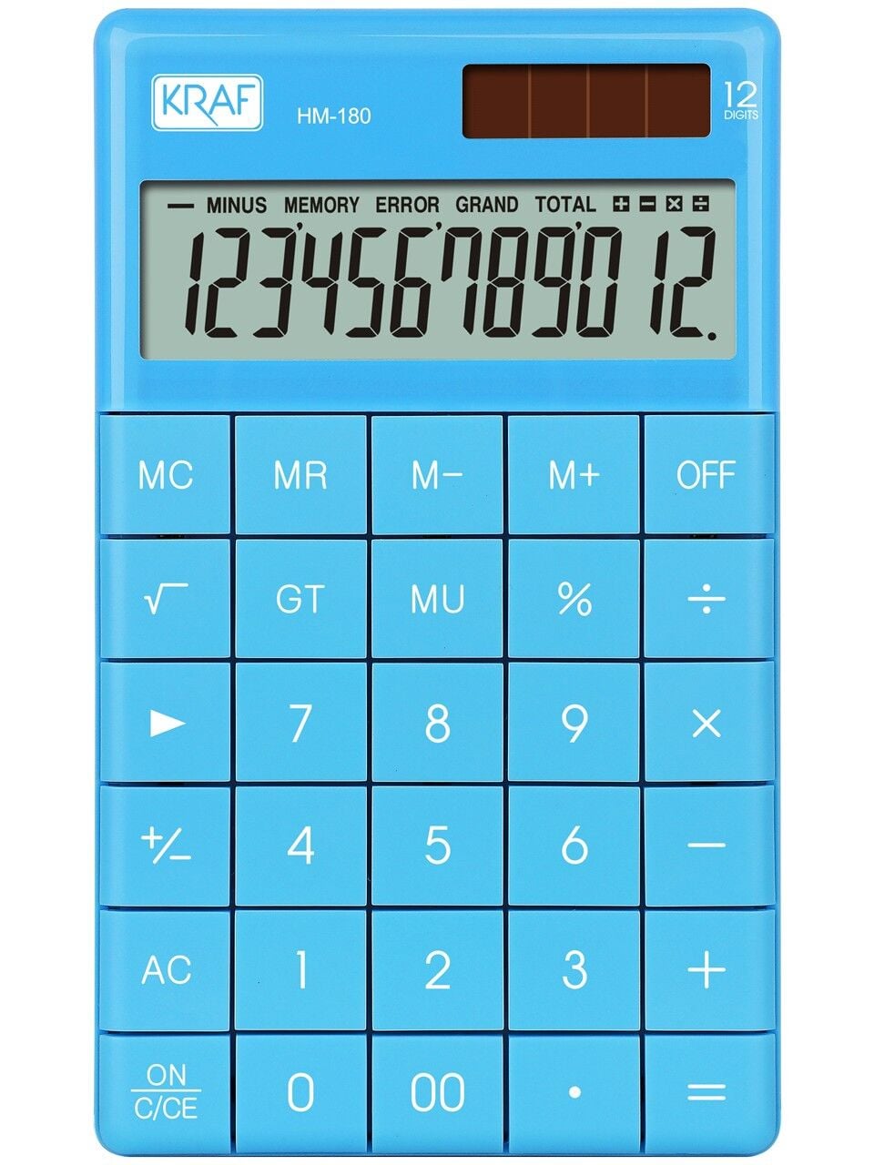 Kraf Hesap Makinesi Masaüstü 12 Hane Hm-180 Bl Mavi