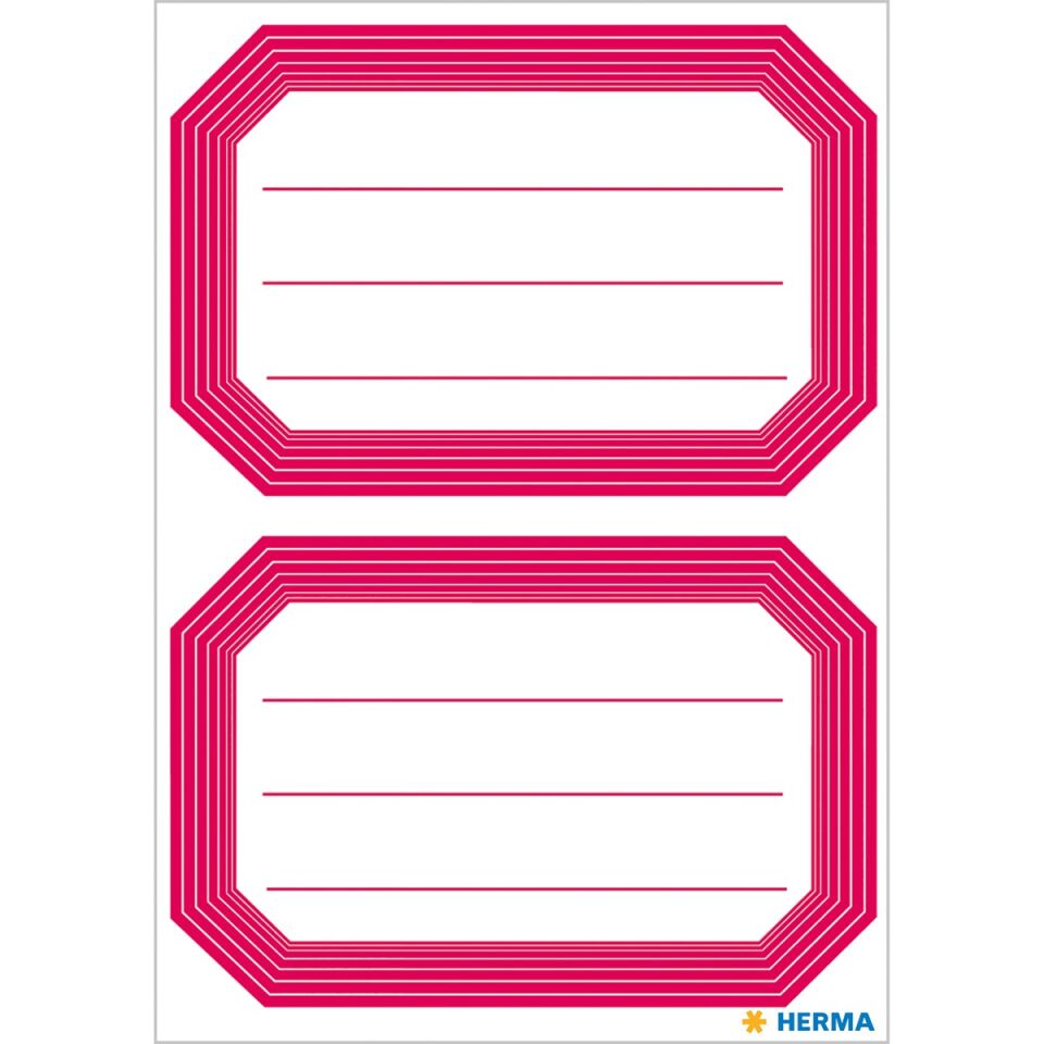 Herma Vario Okul Etiket Klasik 82x55 Mm Kırmızı